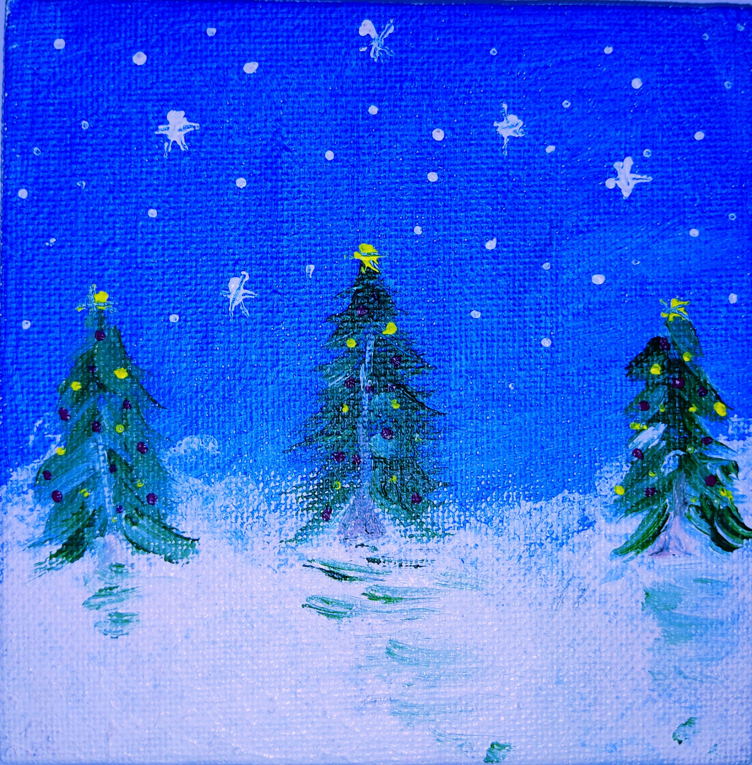 Christmas Painting |  @richafamily ​ | #canvas #painting